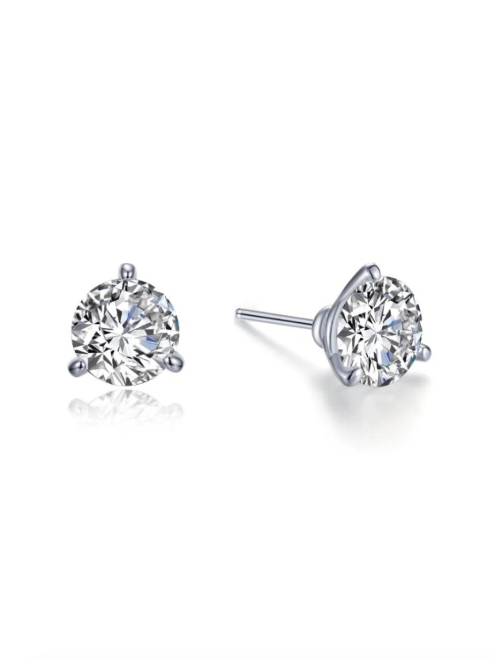 Lafonn 1 CTW 3 Prong Martini Stud Earrings
